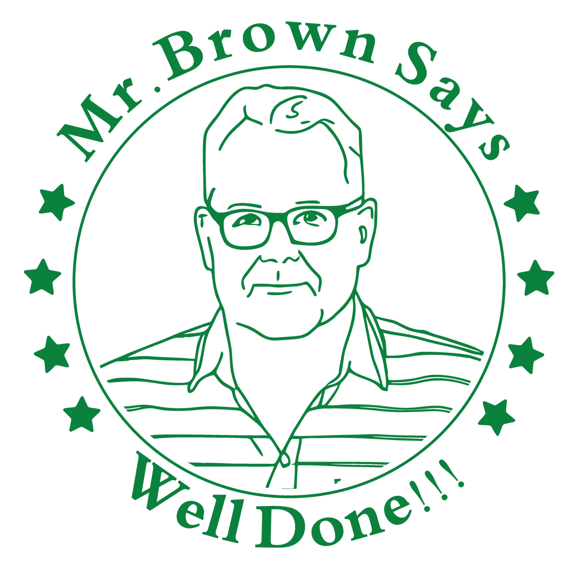 Custom Portrait Stamp with Text For Teacher with Text Wood Handle Stamp Self-inking Stamp