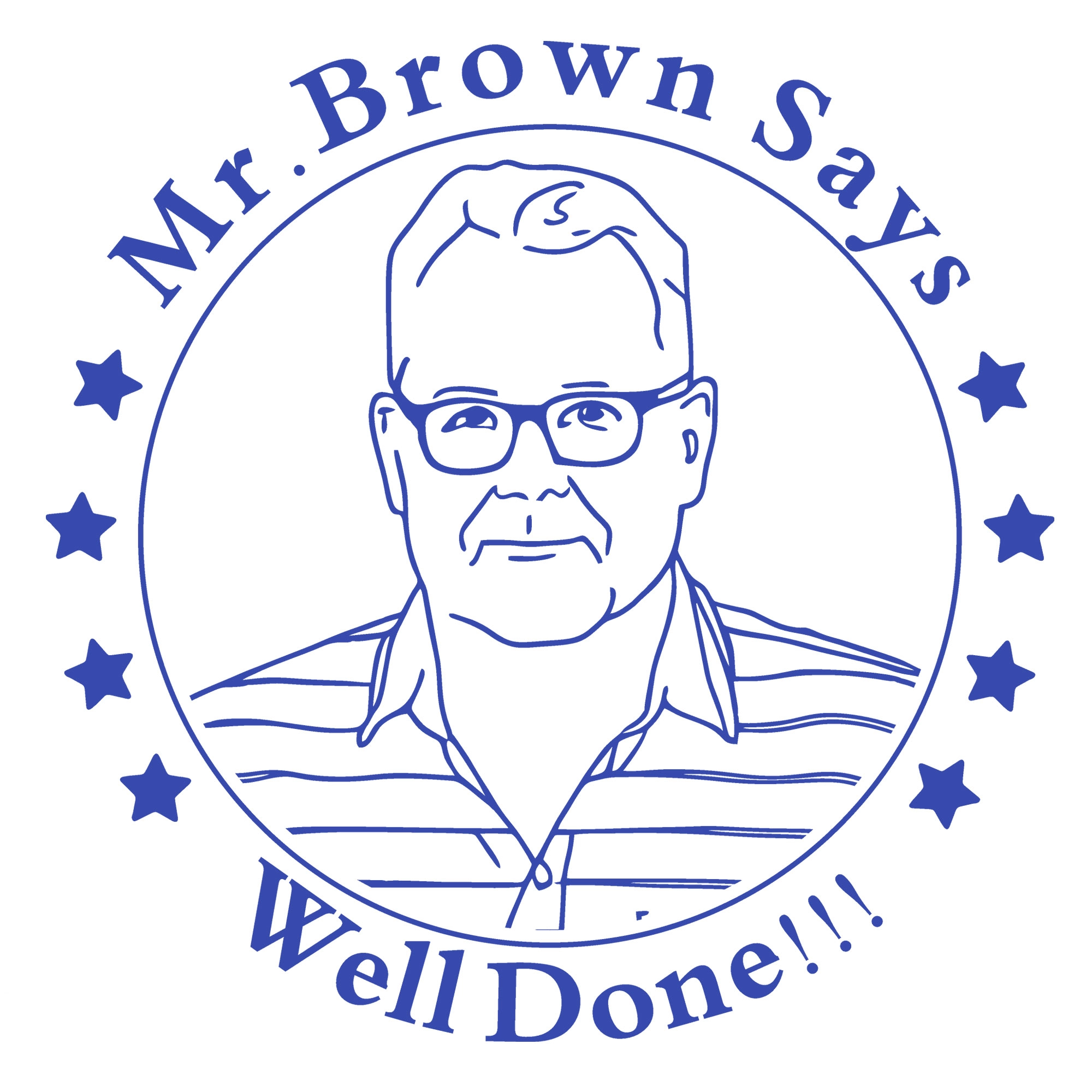 Custom Portrait Stamp with Text For Teacher with Text Wood Handle Stamp Self-inking Stamp