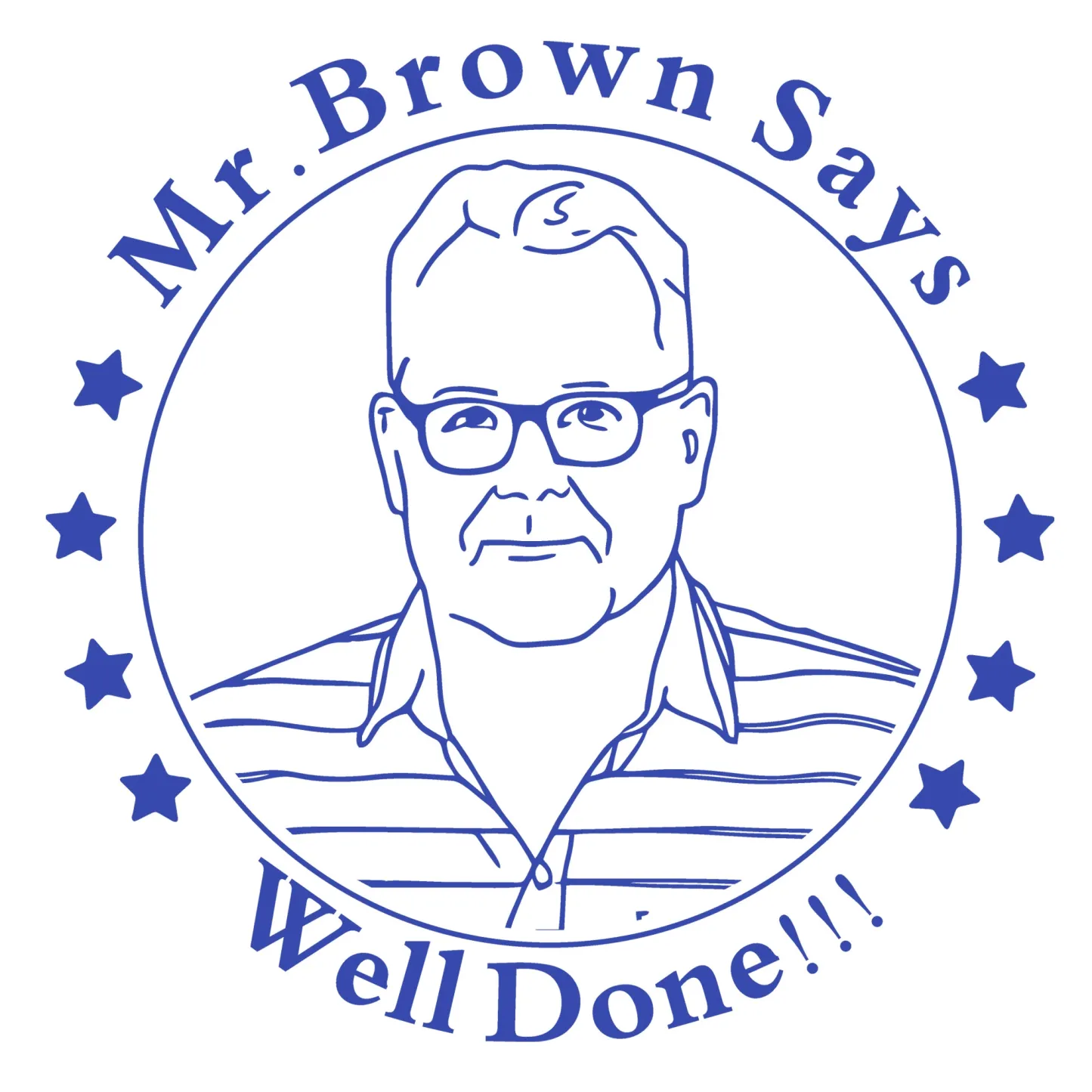 Custom Portrait Stamp with Text For Teacher with Text Wood Handle Stamp Self-inking Stamp