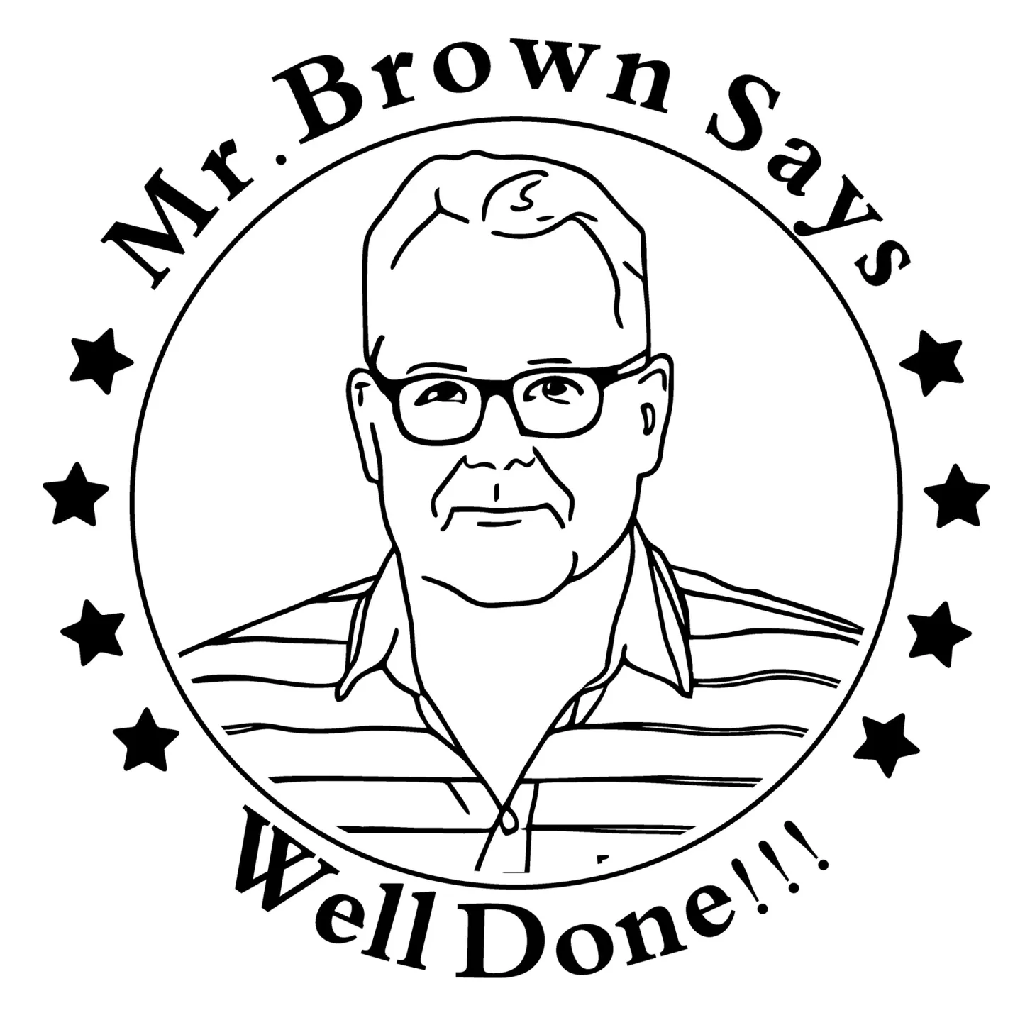 Custom Portrait Stamp with Text For Teacher with Text Wood Handle Stamp Self-inking Stamp