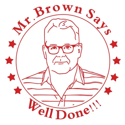 Custom Portrait Stamp with Text For Teacher with Text Wood Handle Stamp Self-inking Stamp