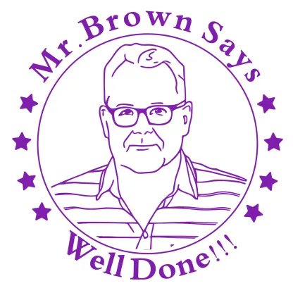 Custom Portrait Stamp with Text For Teacher with Text Wood Handle Stamp Self-inking Stamp