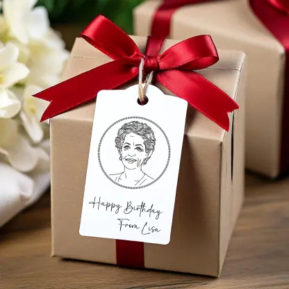 Custom Portrait Stamp Wood Handle Stamp Self-inking Stamp