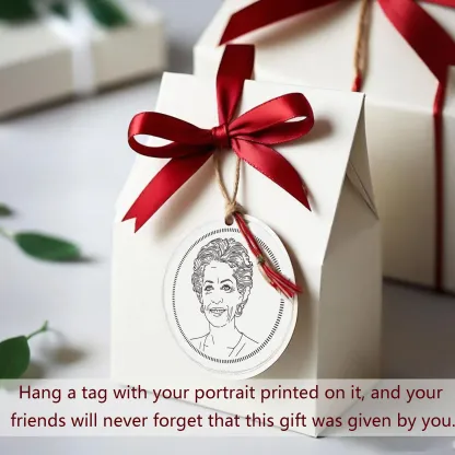 Custom Portrait Stamp Wood Handle Stamp Self-inking Stamp