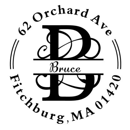 Custom Initial Name Text Stamp Wood Handle Stamp Self-inking Stamp Book Embosser