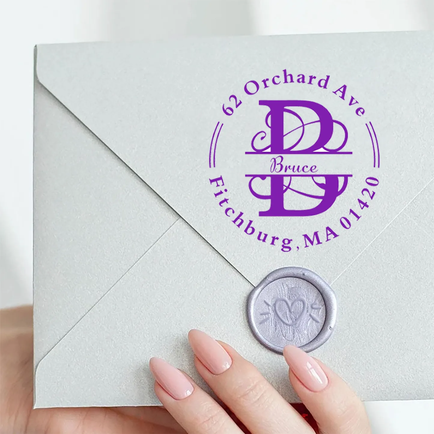 Custom Initial Name Text Stamp Wood Handle Stamp Self-inking Stamp Book Embosser