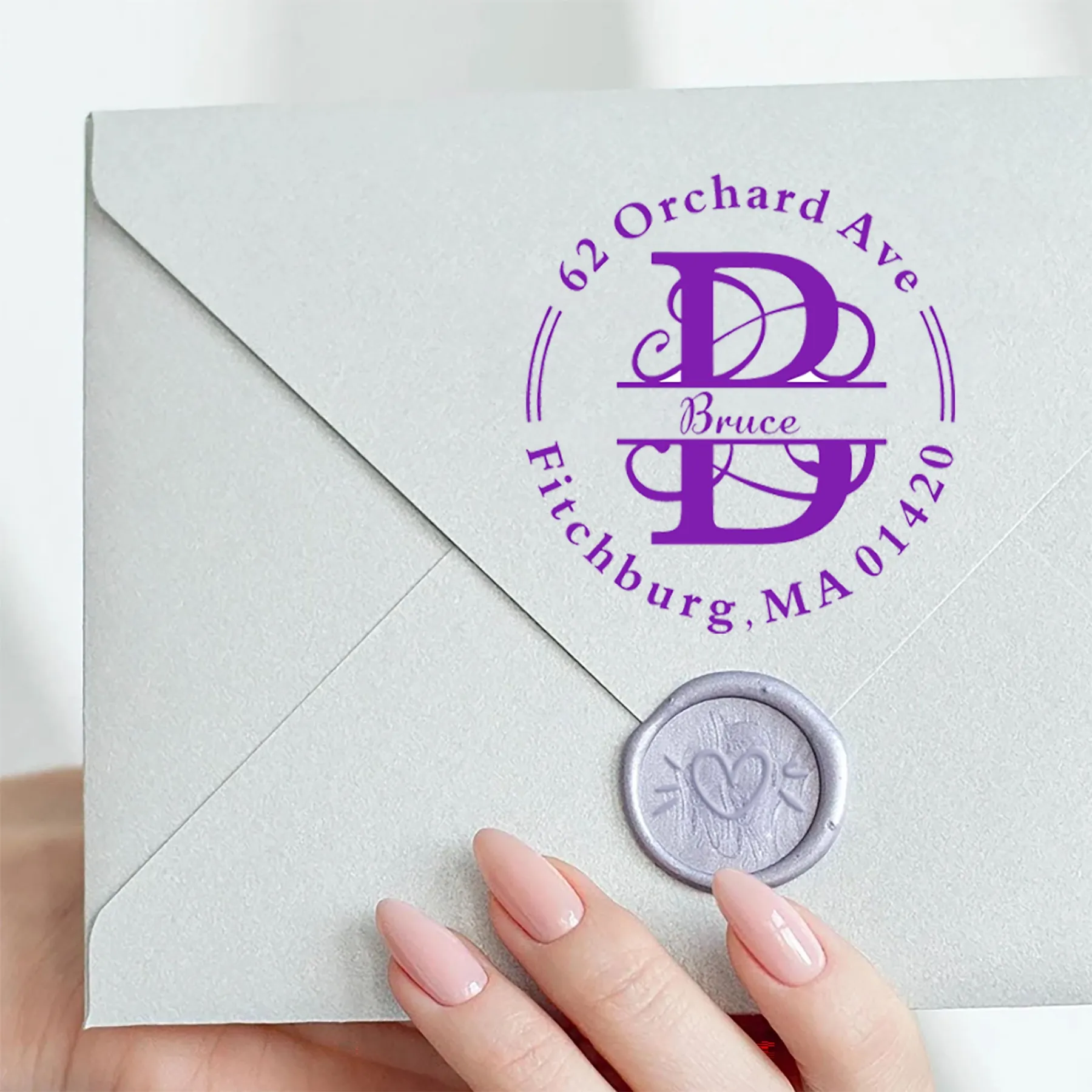 Custom Initial Name Text Stamp Wood Handle Stamp Self-inking Stamp Book Embosser