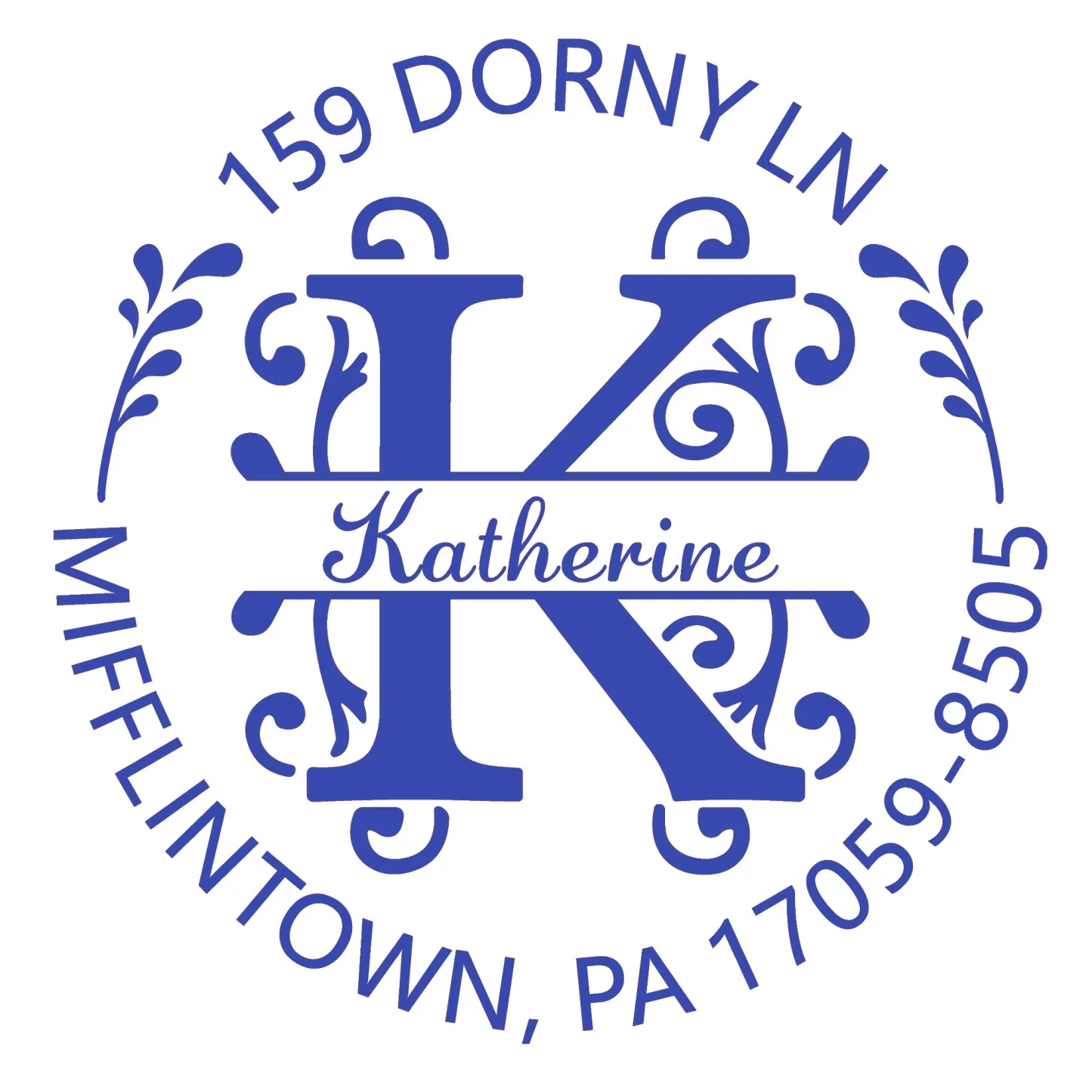 Custom Name Initial Text Stamp Wood Handle Stamp Self-inking Stamp Book Embosser