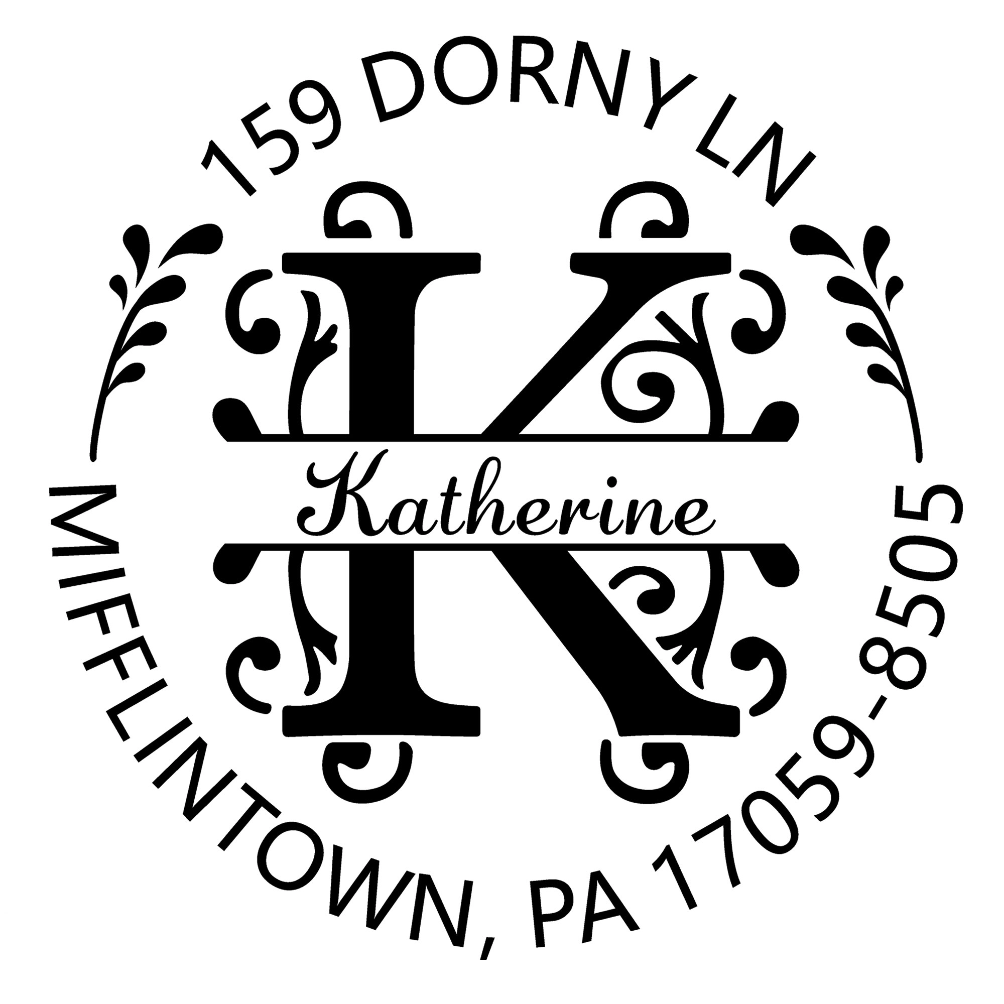 Custom Name Initial Text Stamp Wood Handle Stamp Self-inking Stamp Book Embosser