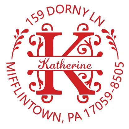 Custom Name Initial Text Stamp Wood Handle Stamp Self-inking Stamp Book Embosser