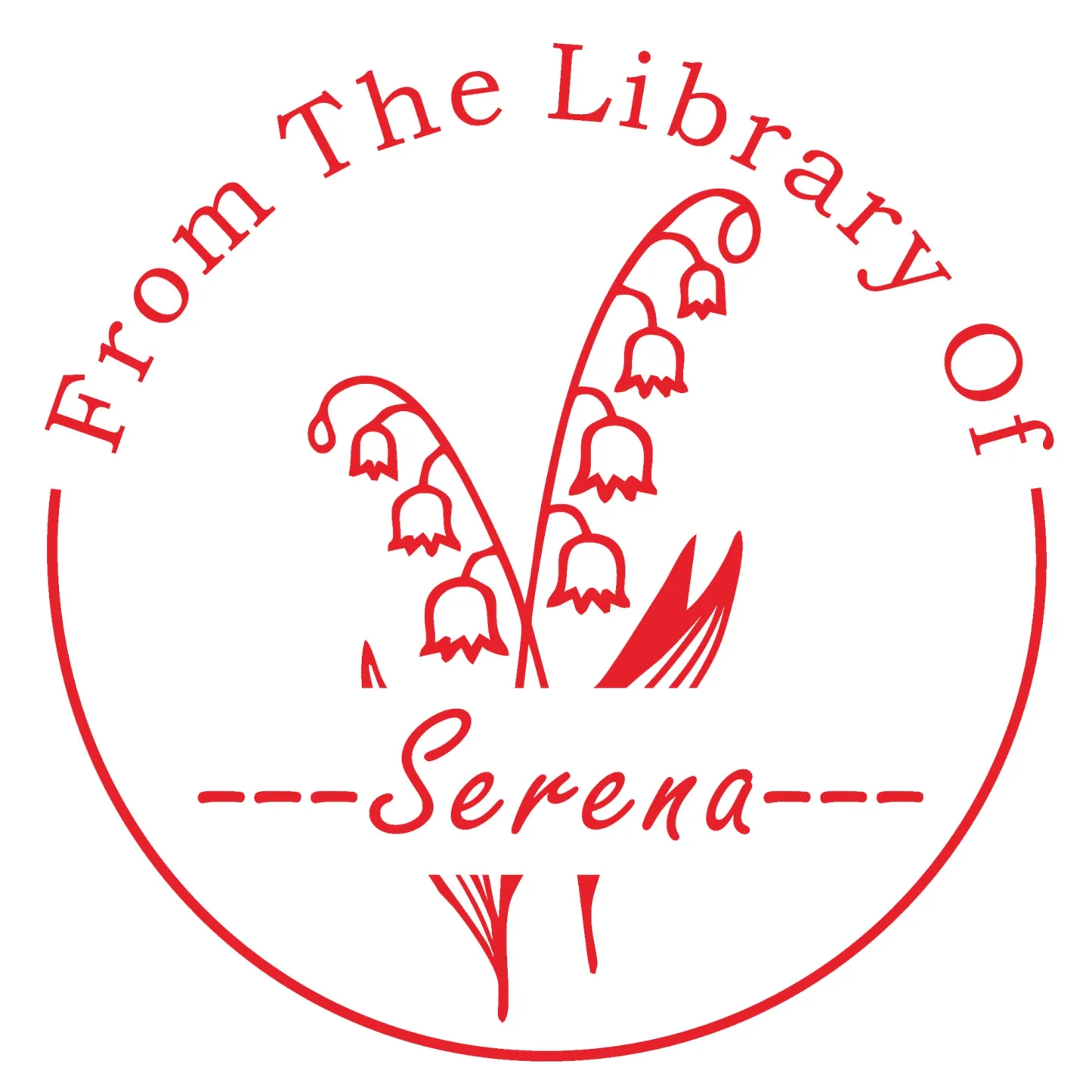 Custom Birth Flower Text From The Library Of Stamp Wood Handle Stamp Self-inking Stamp Book Embosser