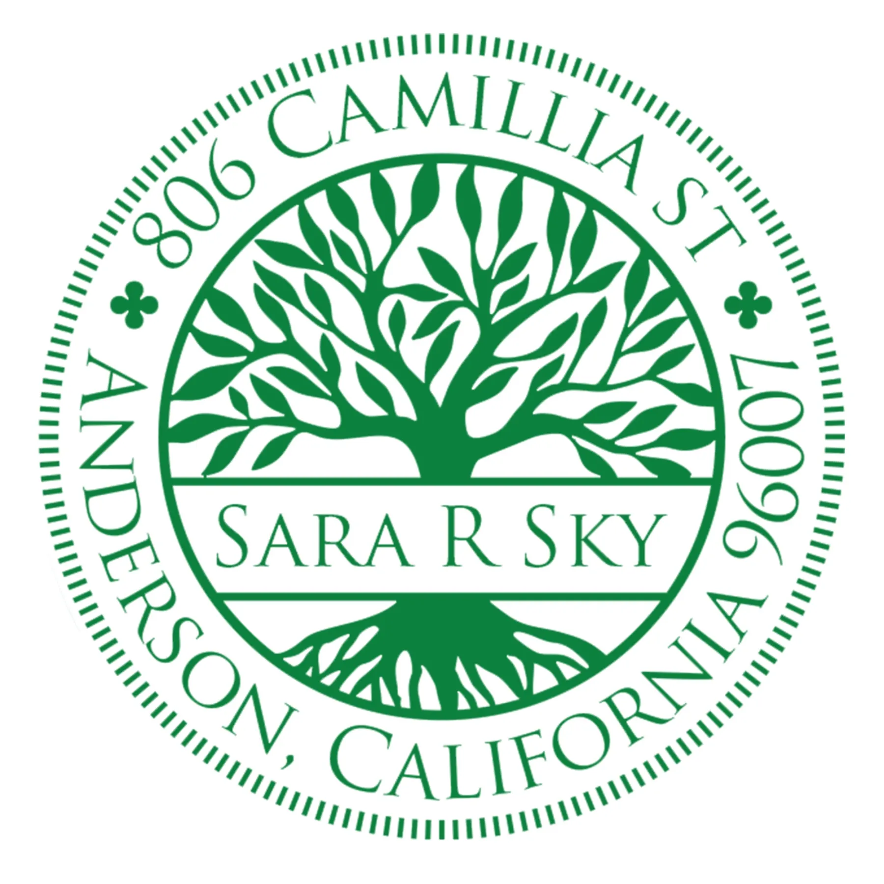 Custom Tree of Life Text Stamp Wood Handle Stamp Self-inking Stamp Book Embosser