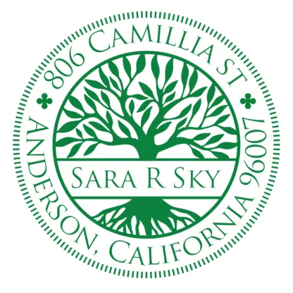 Custom Tree of Life Text Stamp Wood Handle Stamp Self-inking Stamp Book Embosser