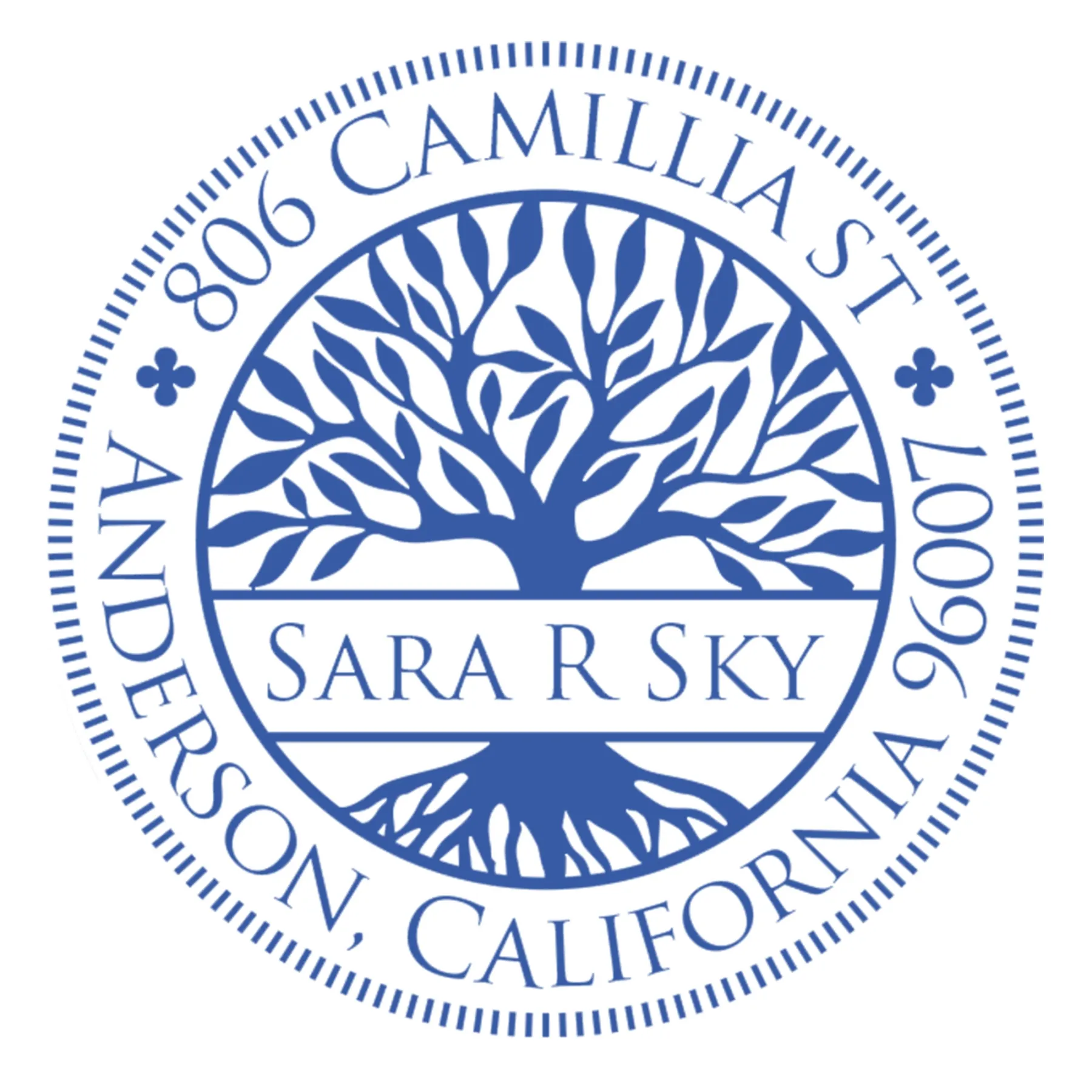 Custom Tree of Life Text Stamp Wood Handle Stamp Self-inking Stamp Book Embosser