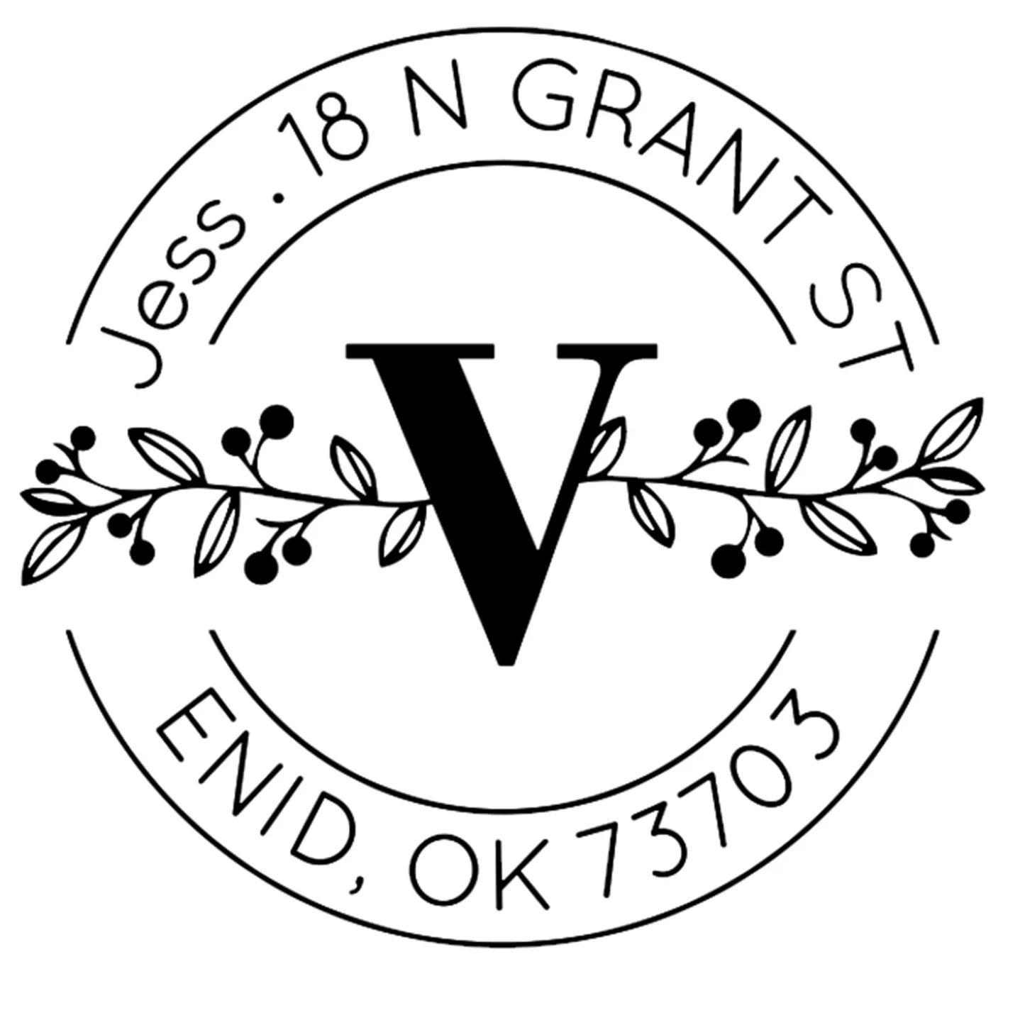 Custom Initial Text From Stamp Wood Handle Stamp Self-inking Stamp Book Embosser