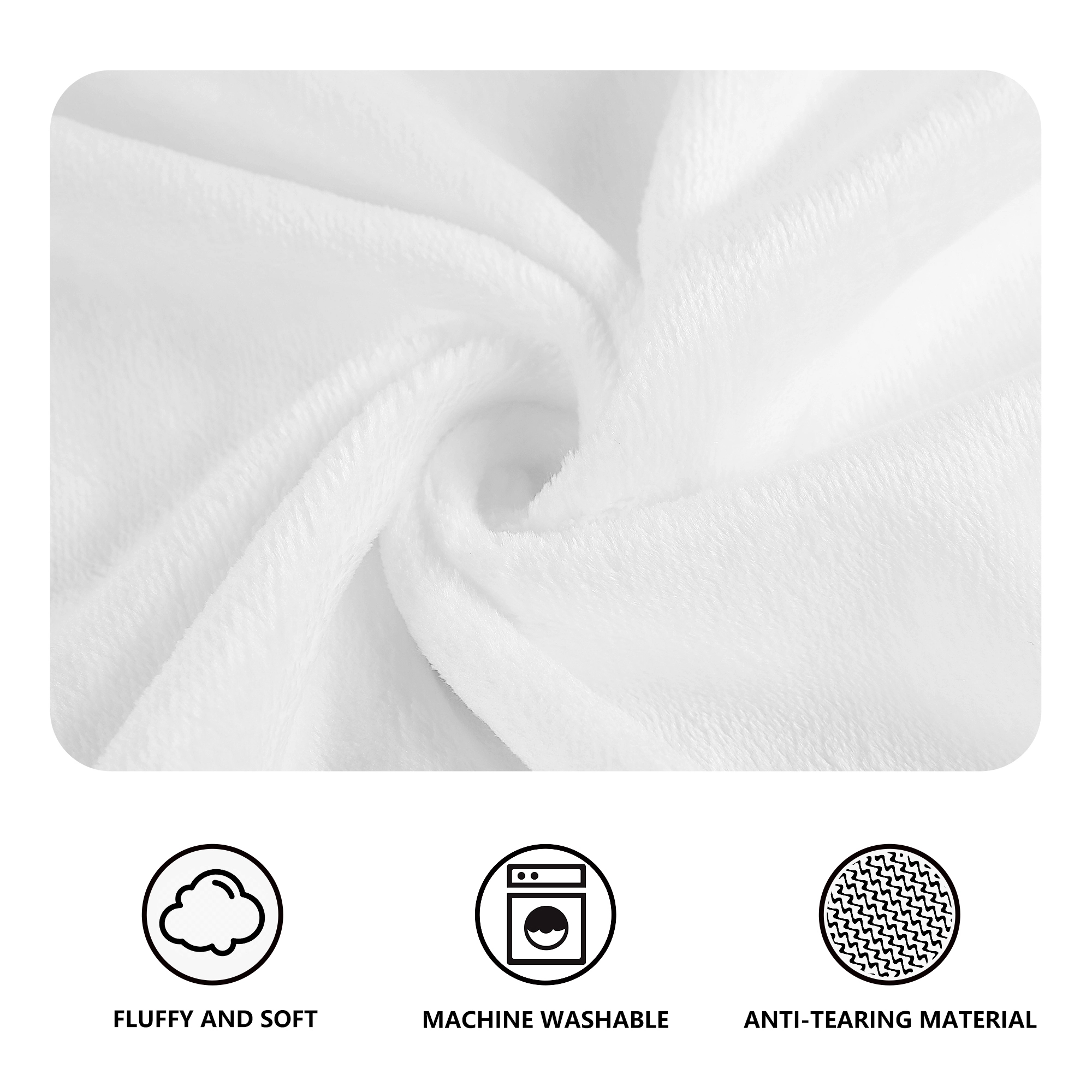 Personalized Photo Fuzzy Fleece Blanket with Text