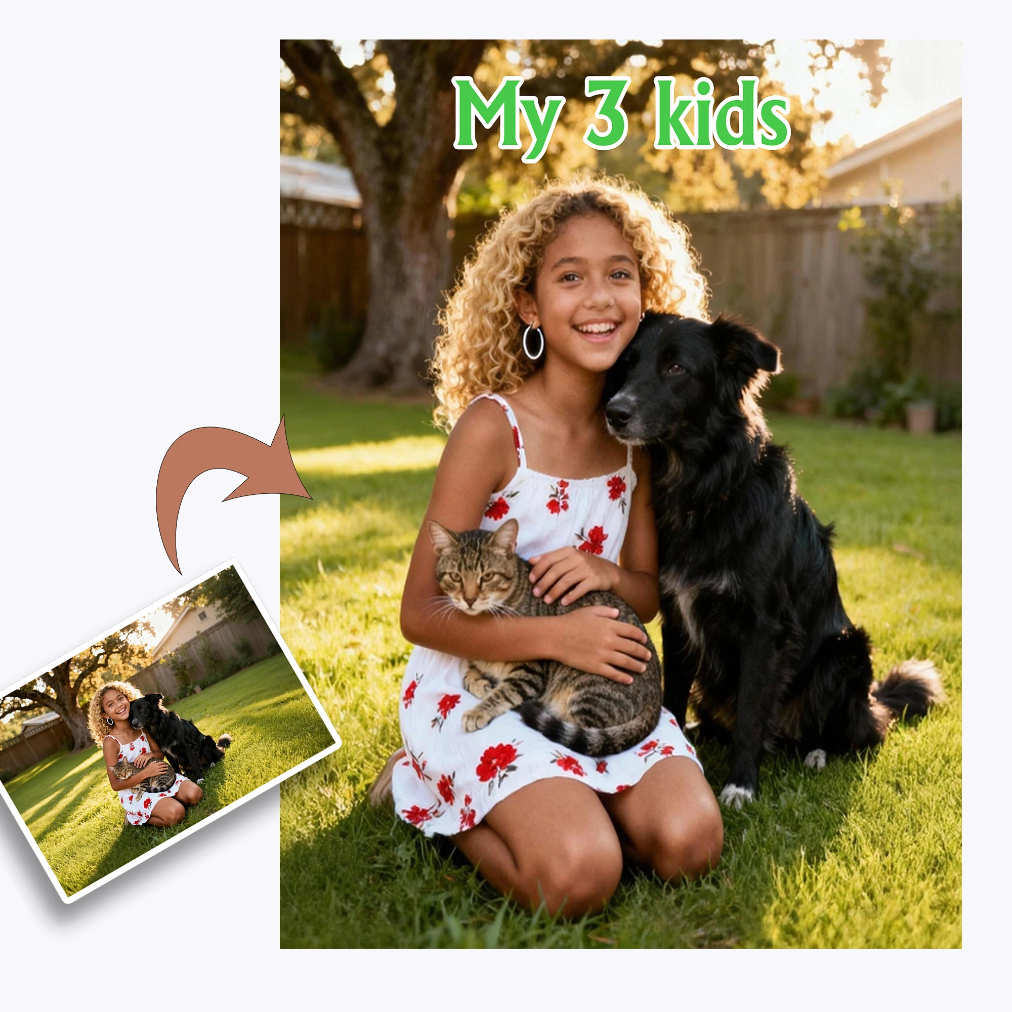 Personalized Photo Fuzzy Fleece Blanket with Text