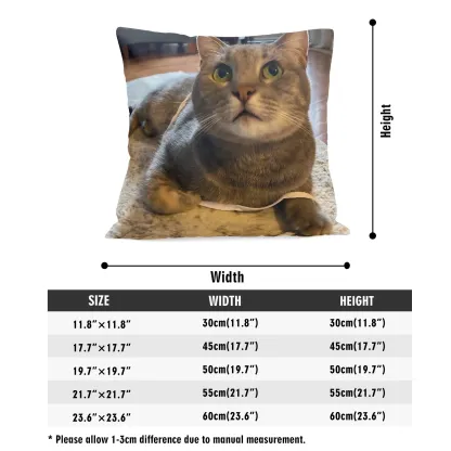Personalized Double-sided Dog Cat Pet Photo Throw Pillow