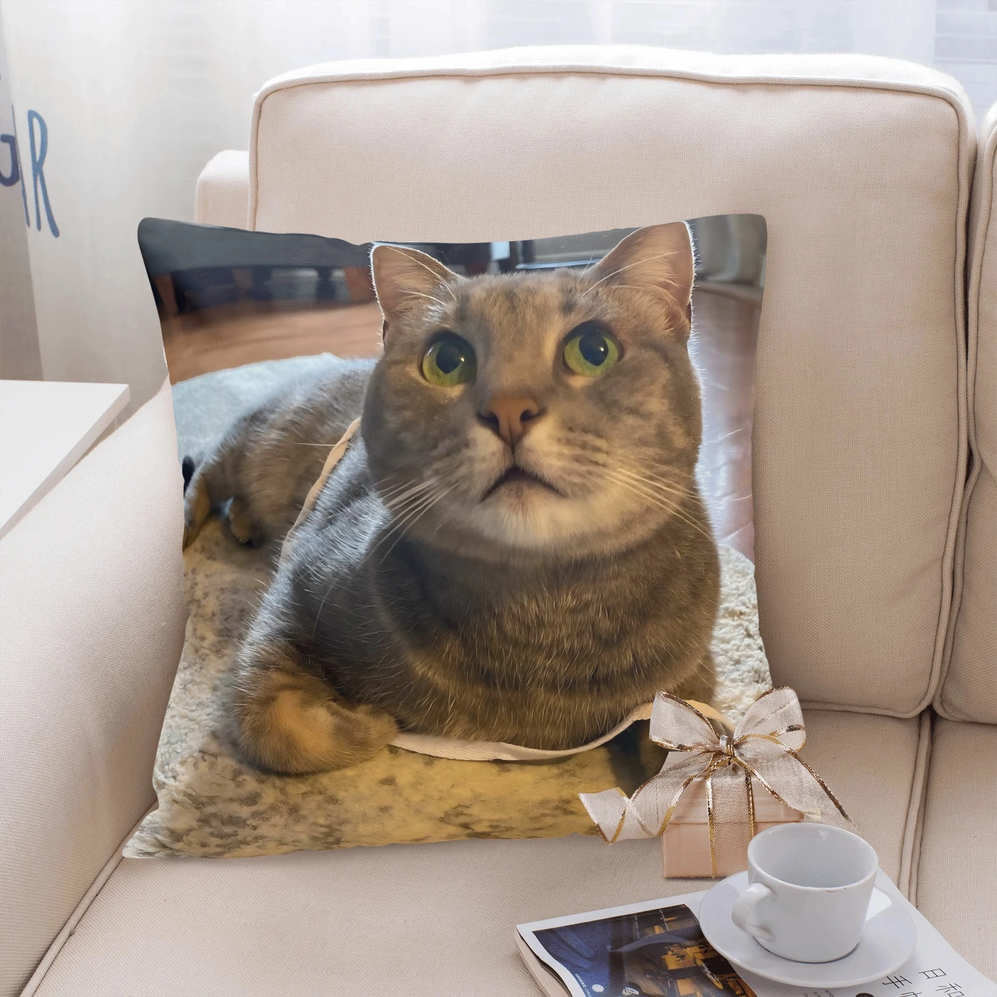 Personalized Double-sided Dog Cat Pet Photo Throw Pillow