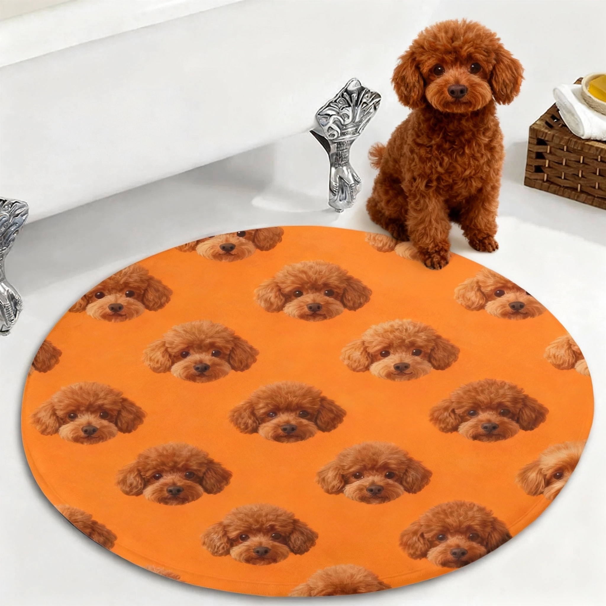 Custom Pet Photo Round Rug