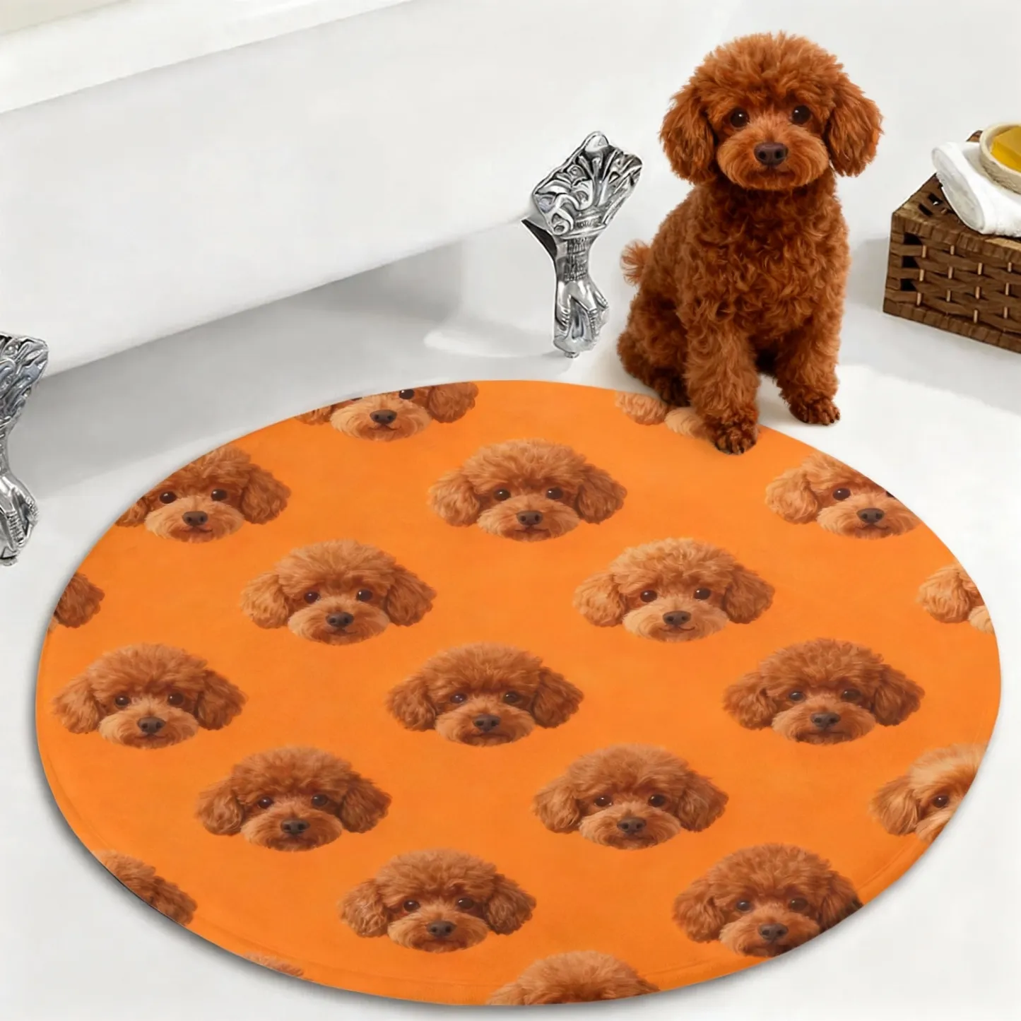 Custom Pet Photo Round Rug