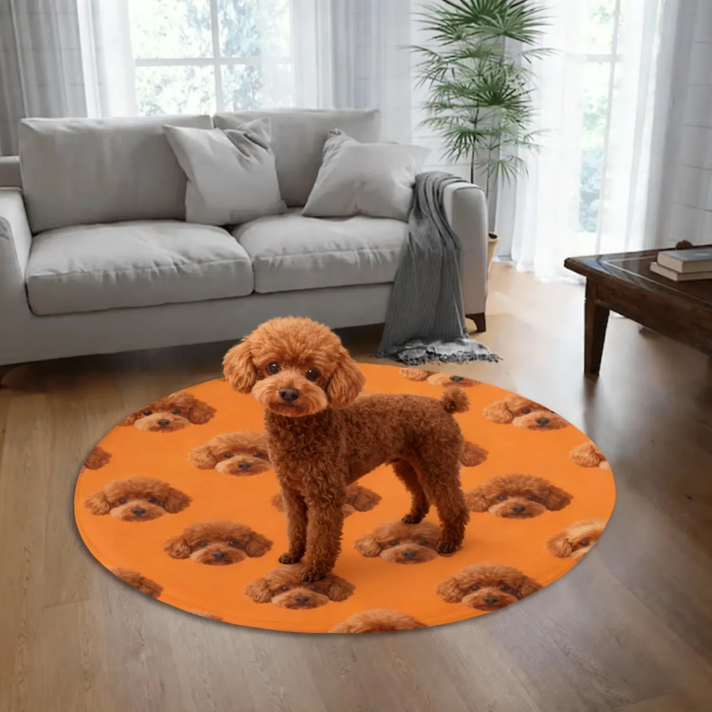 Custom Pet Photo Round Rug