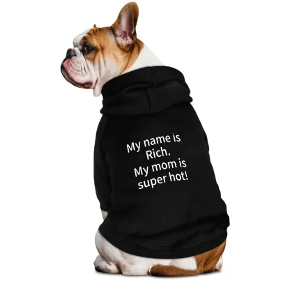 Custom Text Dog Hoodie Clothing