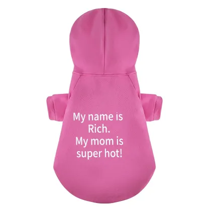 Custom Text Dog Hoodie Clothing