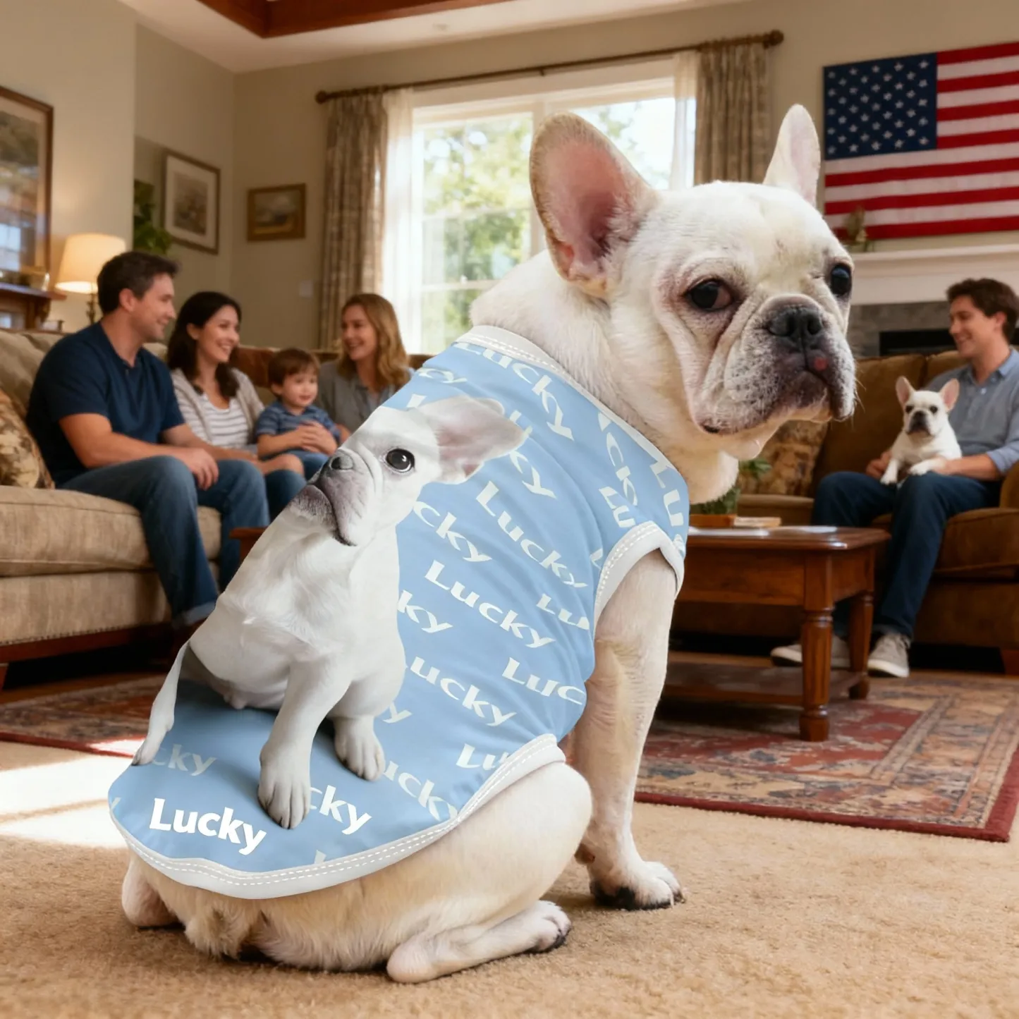 Custom Dog Cat Pet Photo Clothing with Text Name