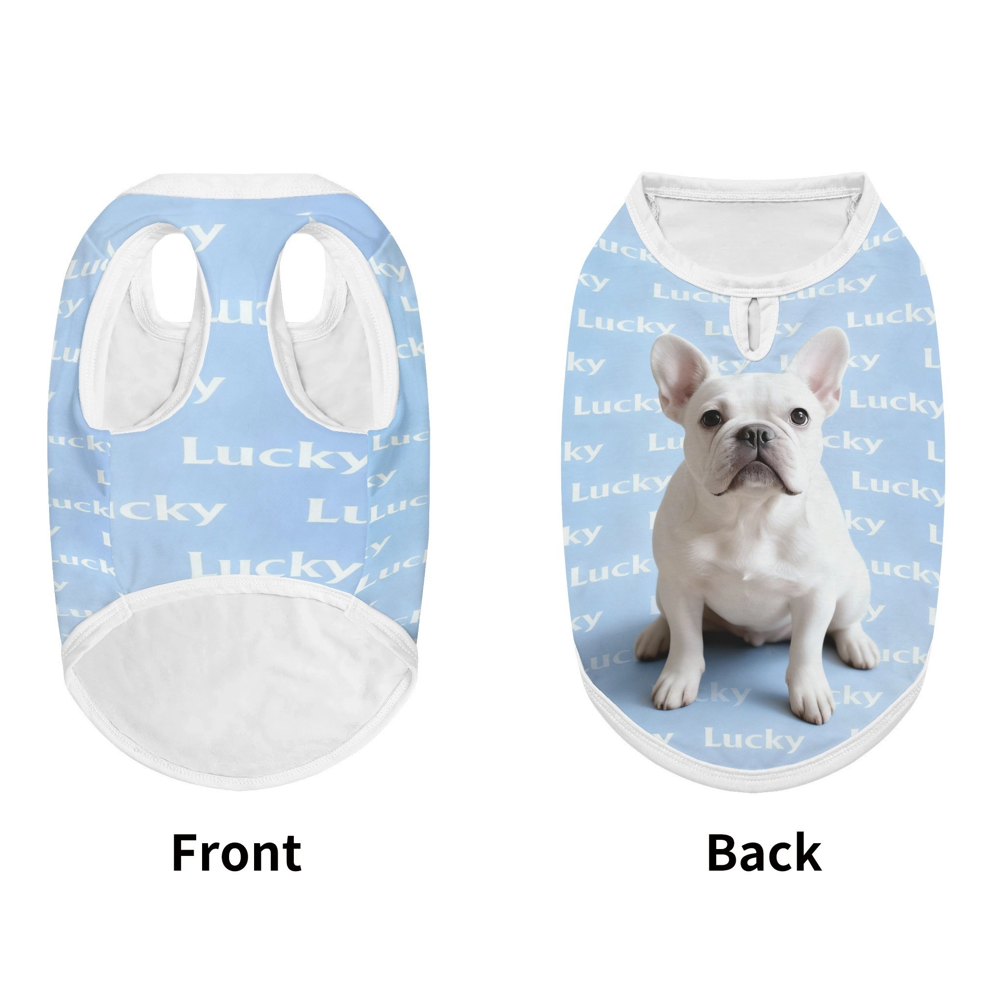 Custom Dog Cat Pet Photo Clothing with Text Name