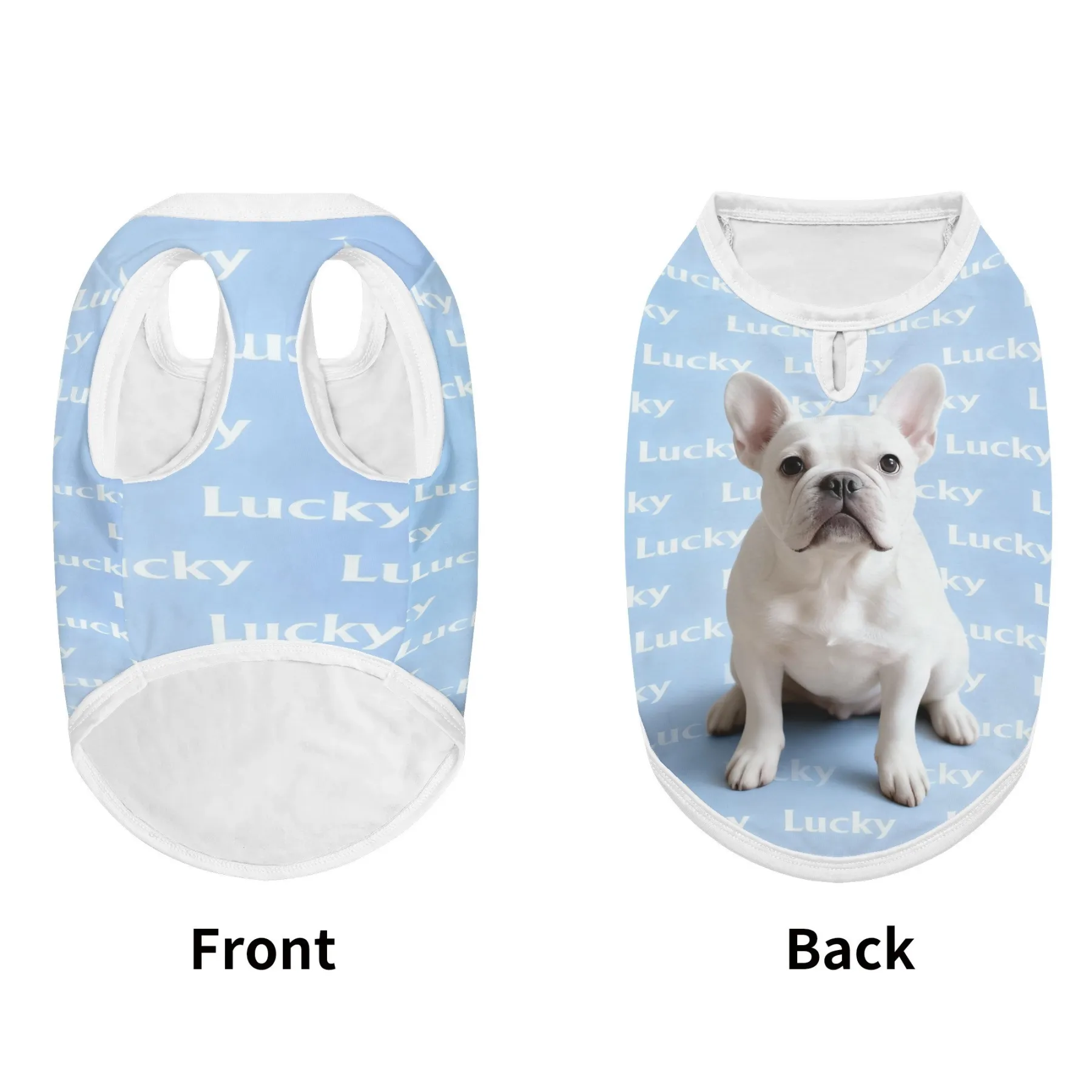 Custom Dog Cat Pet Photo Clothing with Text Name