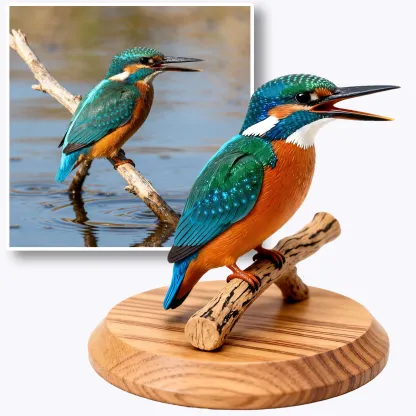 Personalized Highly Realistic Full-Color 3D Parrot Statue