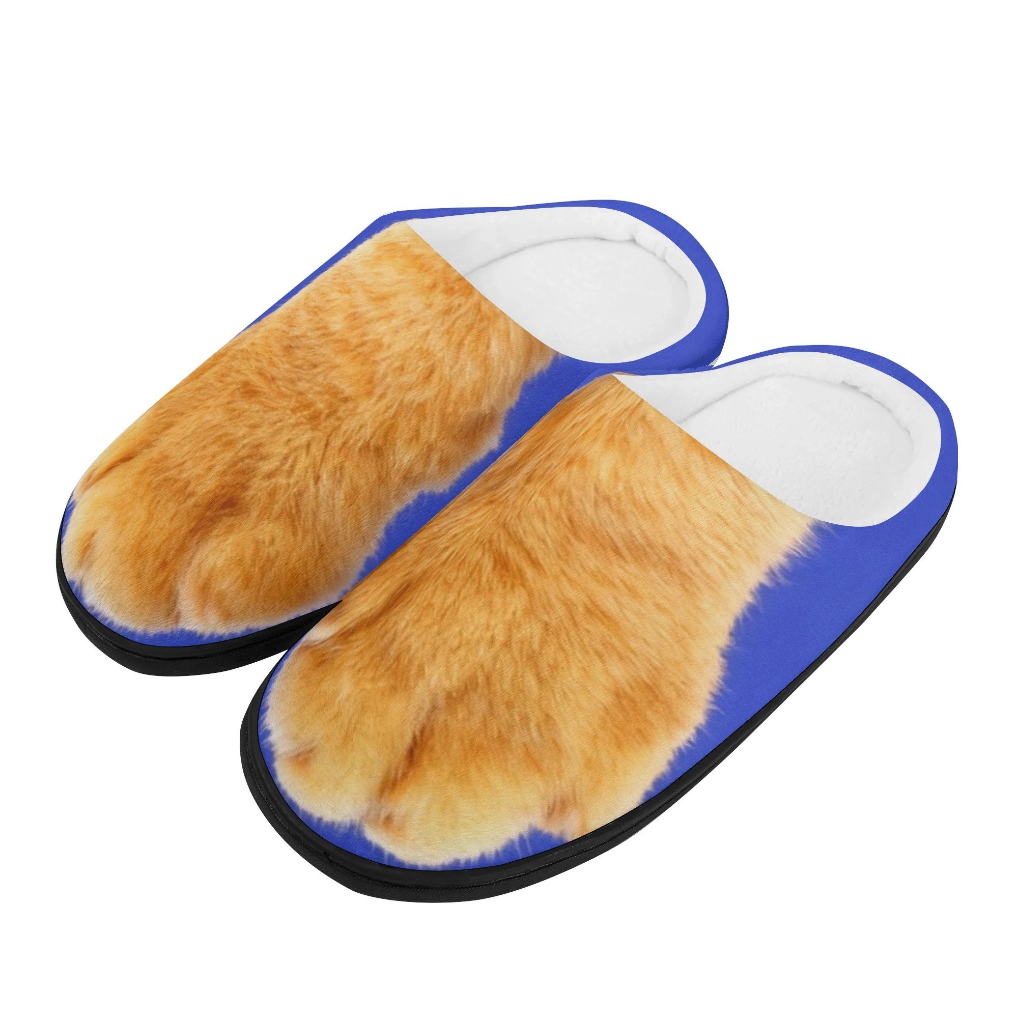 Custom Pet Paw Unisex Fuzzy Indoor Winter Slippers