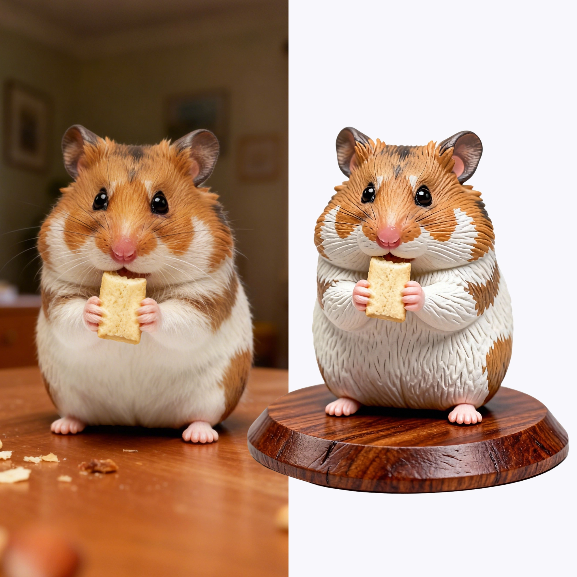 Personalized Highly Realistic Full-Color 3D Hamster Statue
