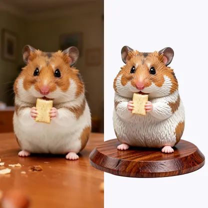 Personalized Highly Realistic Full-Color 3D Hamster Statue