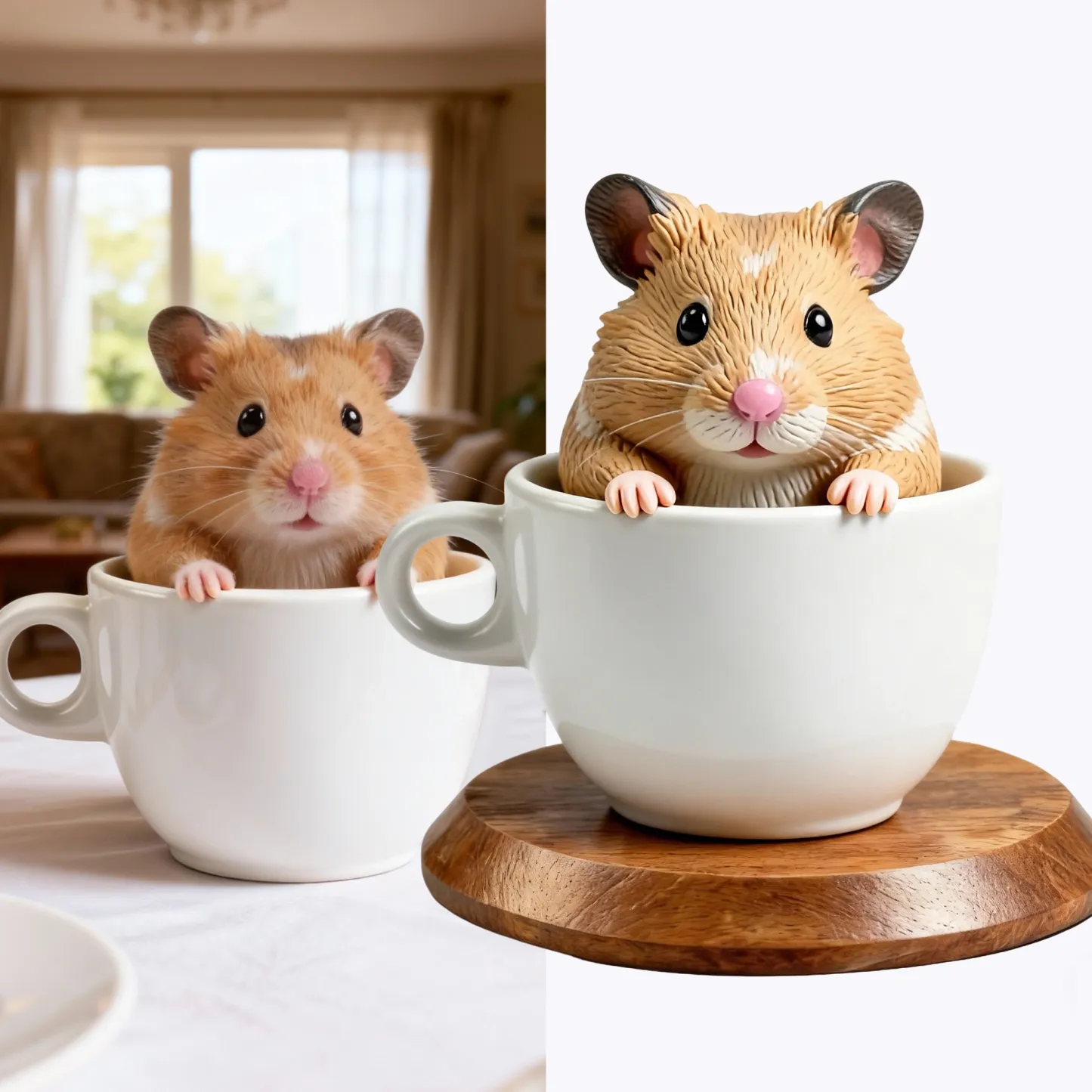 Personalized Highly Realistic Full-Color 3D Hamster Statue