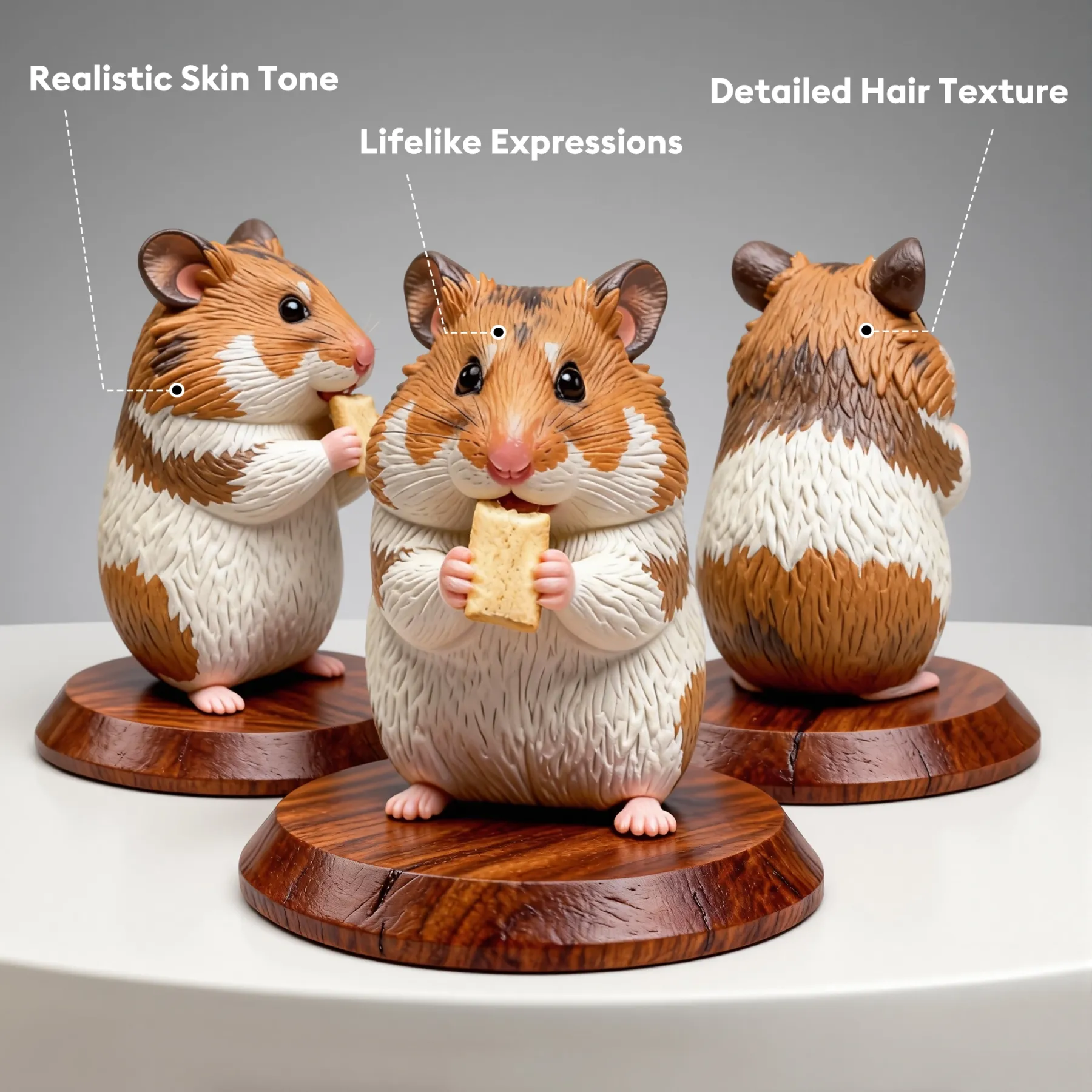 Personalized Highly Realistic Full-Color 3D Hamster Statue