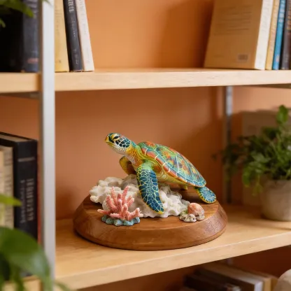 Personalized Highly Realistic Full-Color 3D Sea ​​Turtle Statue