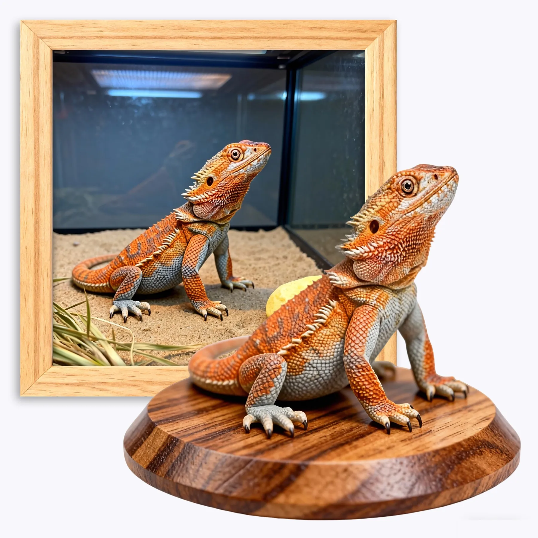 Personalized Highly Realistic Full-Color 3D Lizard Frog Snake Statue for Reptile Enthusiasts