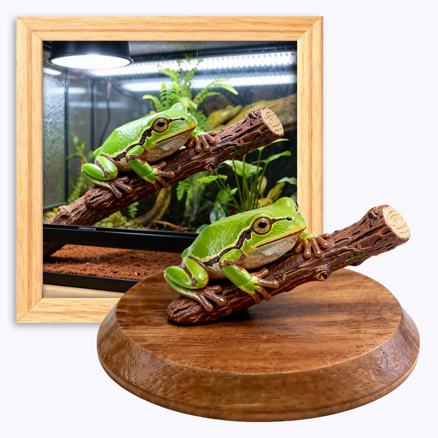 Personalized Highly Realistic Full-Color 3D Lizard Frog Snake Statue for Reptile Enthusiasts