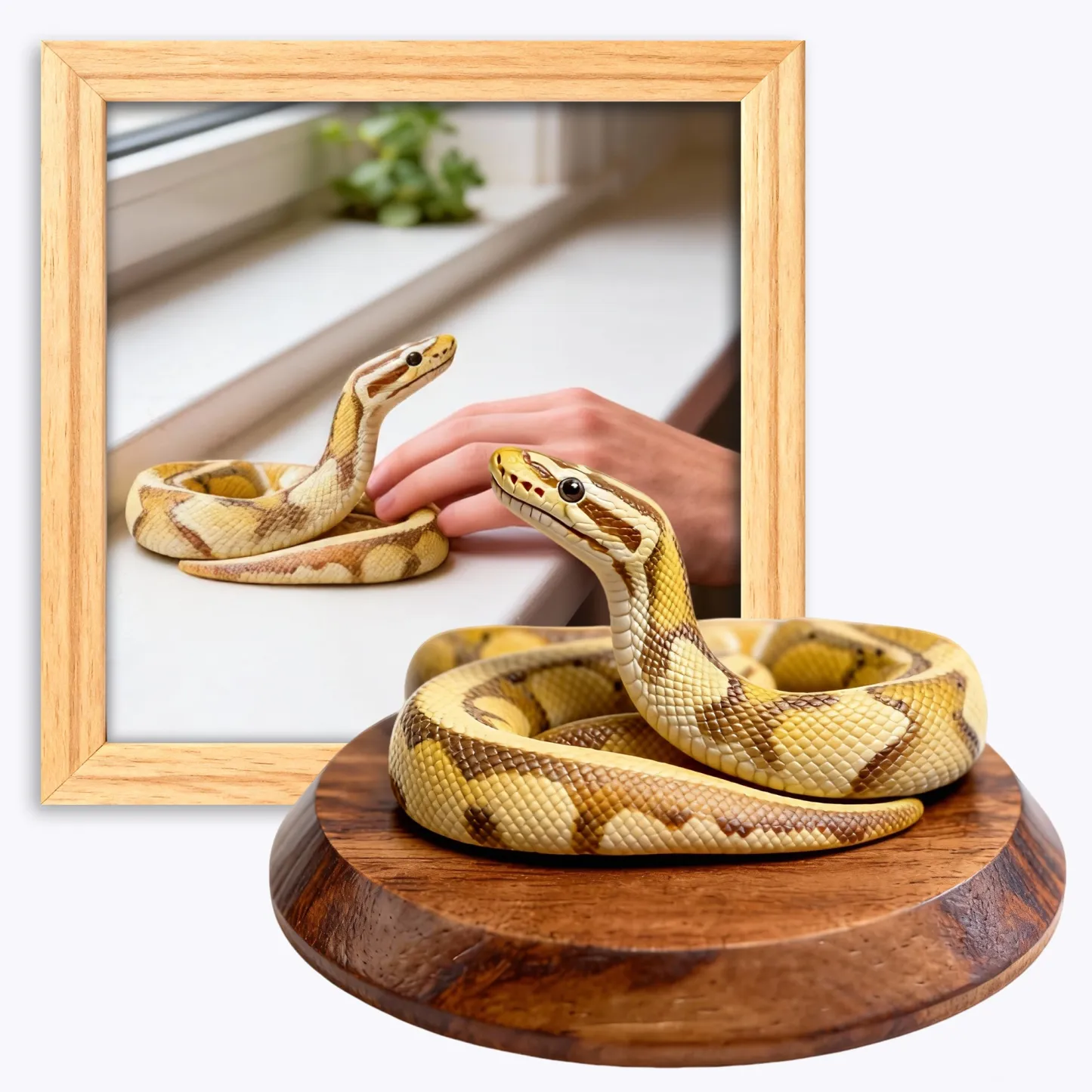 Personalized Highly Realistic Full-Color 3D Lizard Frog Snake Statue for Reptile Enthusiasts