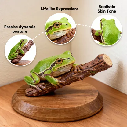 Personalized Highly Realistic Full-Color 3D Lizard Frog Snake Statue for Reptile Enthusiasts