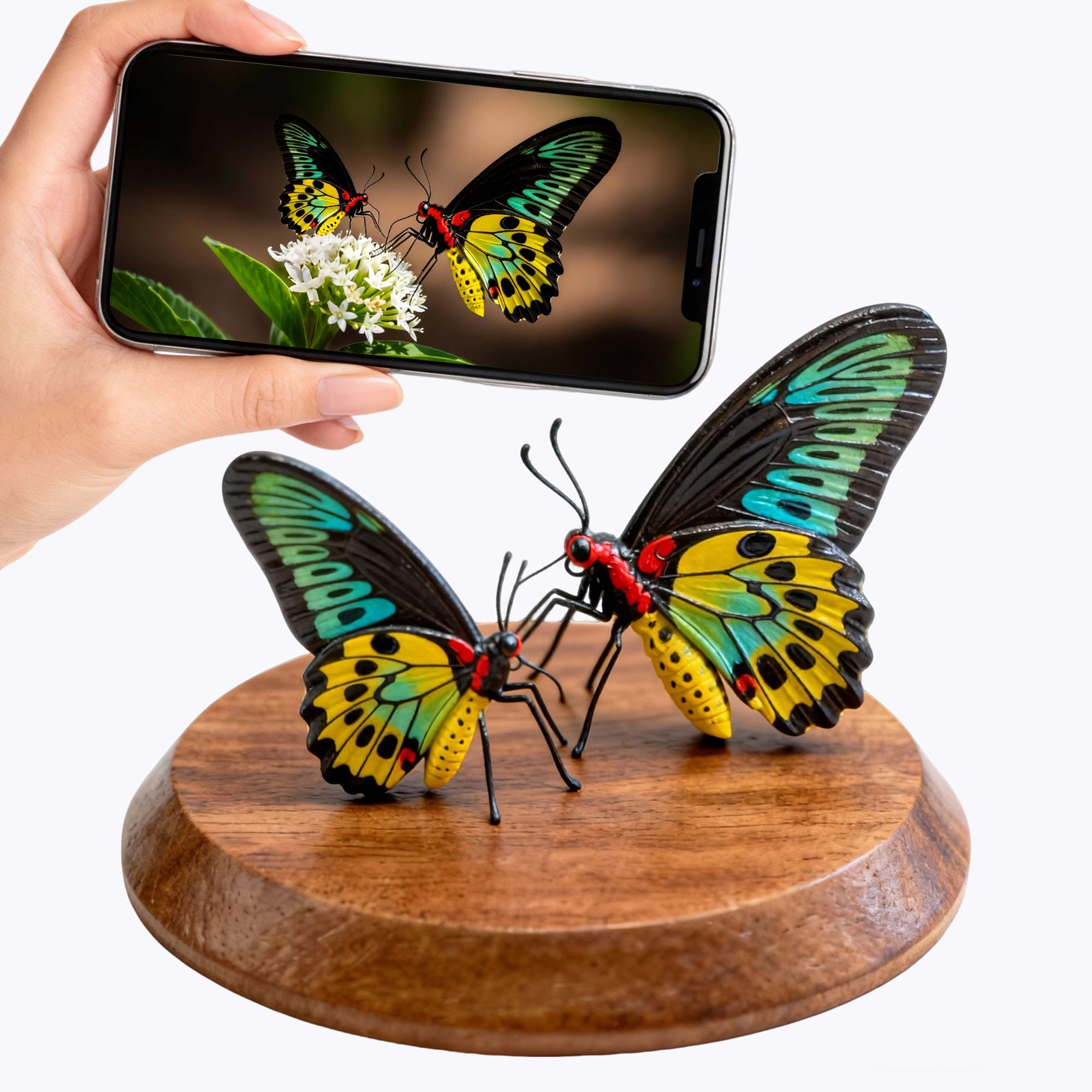 Personalized Highly Realistic Full-Color 3D Butterfly Rhinoceros Beetle Praying Mantise Statue for Insect Enthusiasts