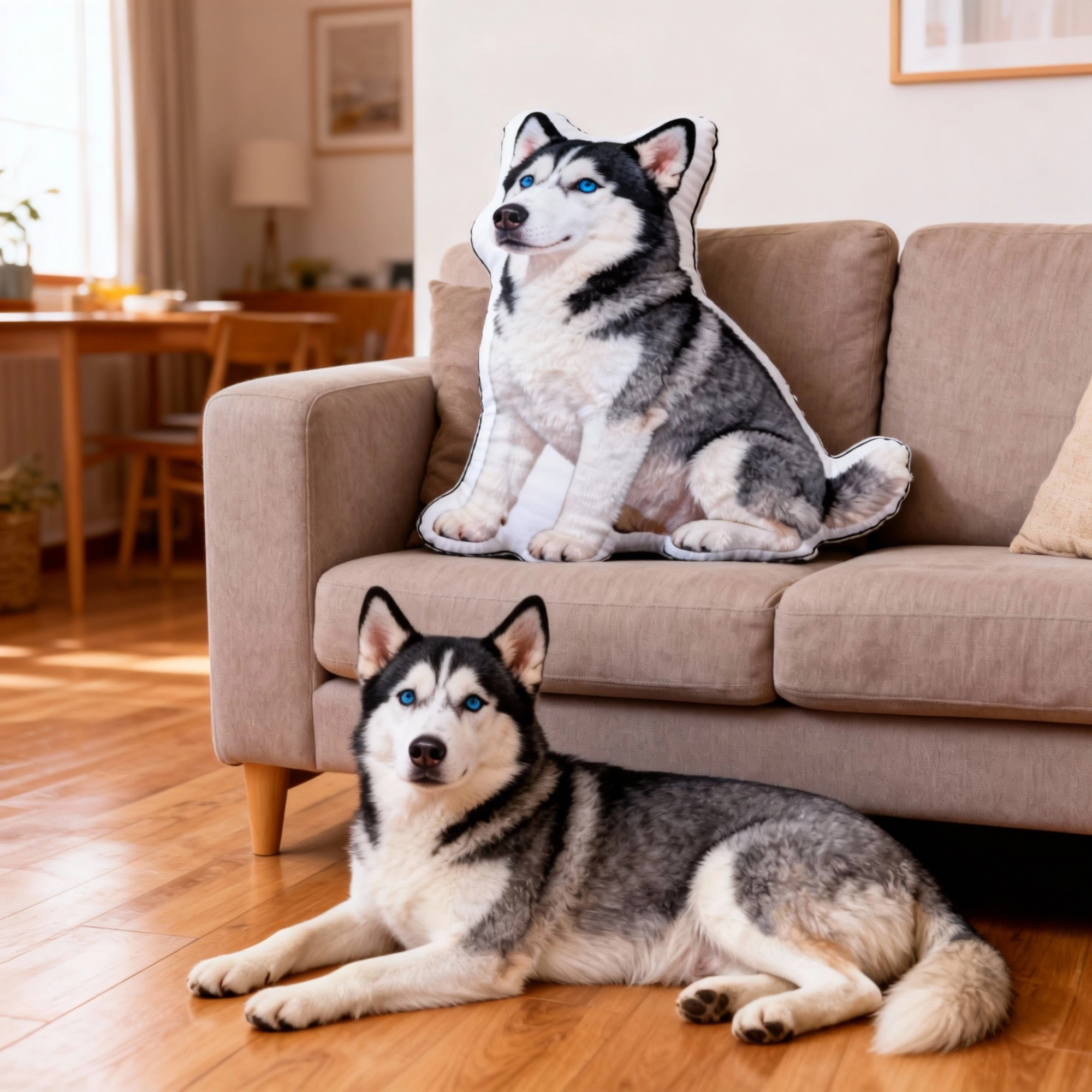 Custom Double-sided Pet Photo Throw Pillow