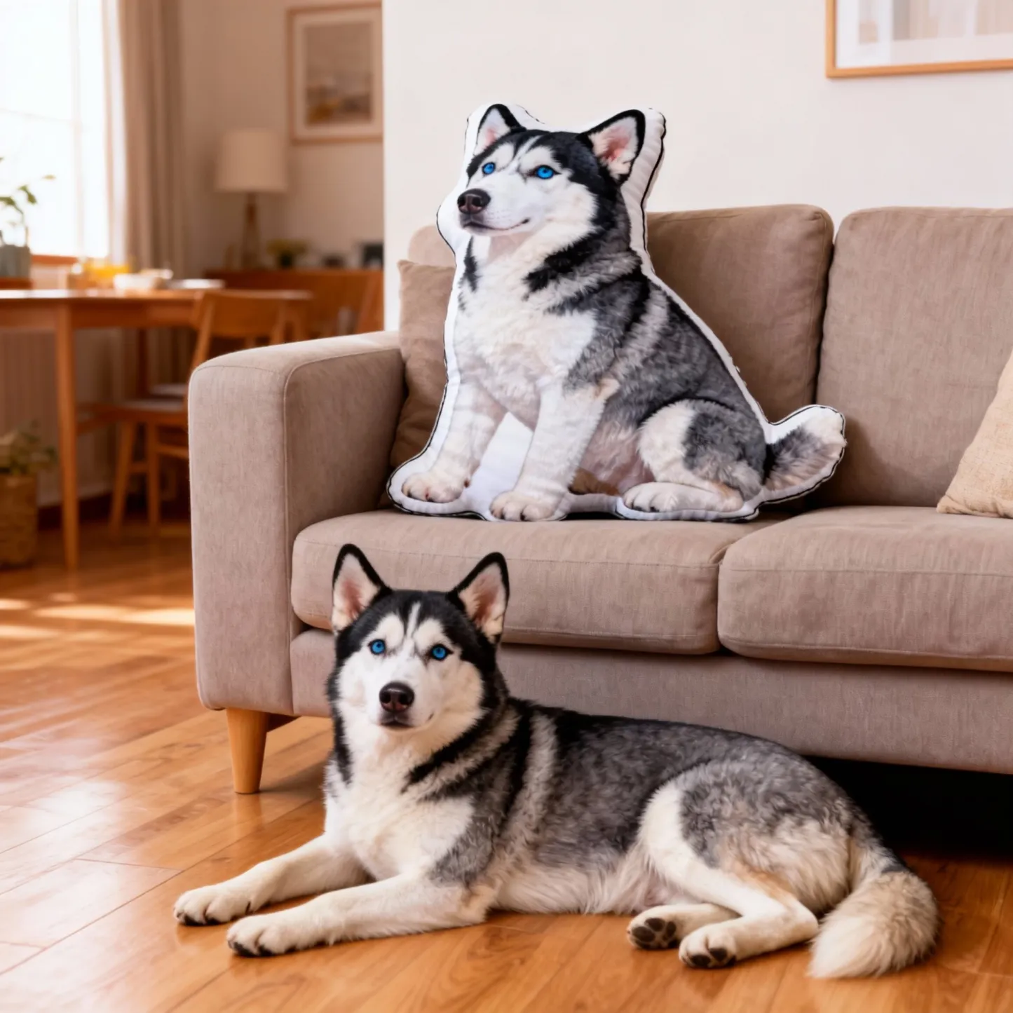 Custom Double-sided Pet Photo Throw Pillow