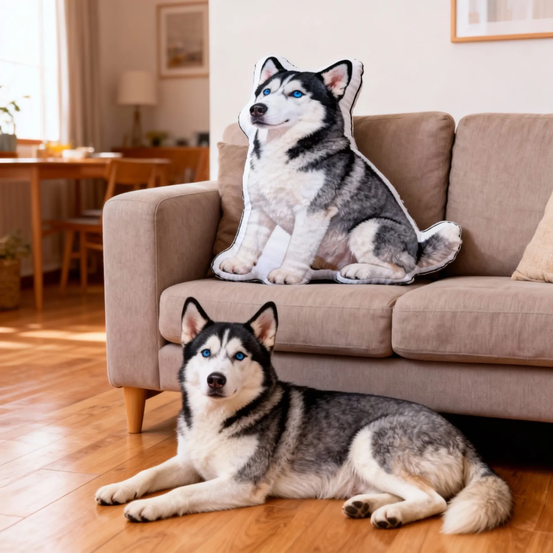 Custom Double-sided Pet Photo Throw Pillow