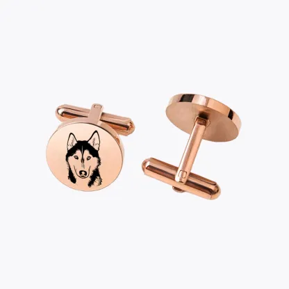 Custom Pet Face Photo Cufflinks