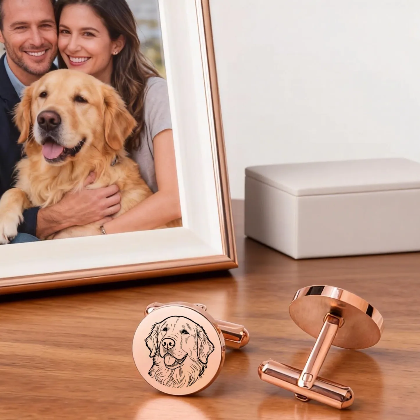 Custom Pet Face Photo Cufflinks
