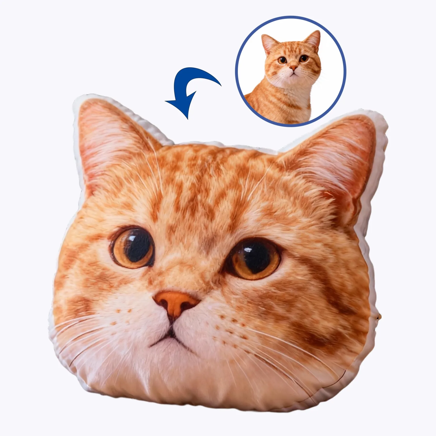 Personalized Double-sided Dog Cat Pet Face Photo Throw Pillow