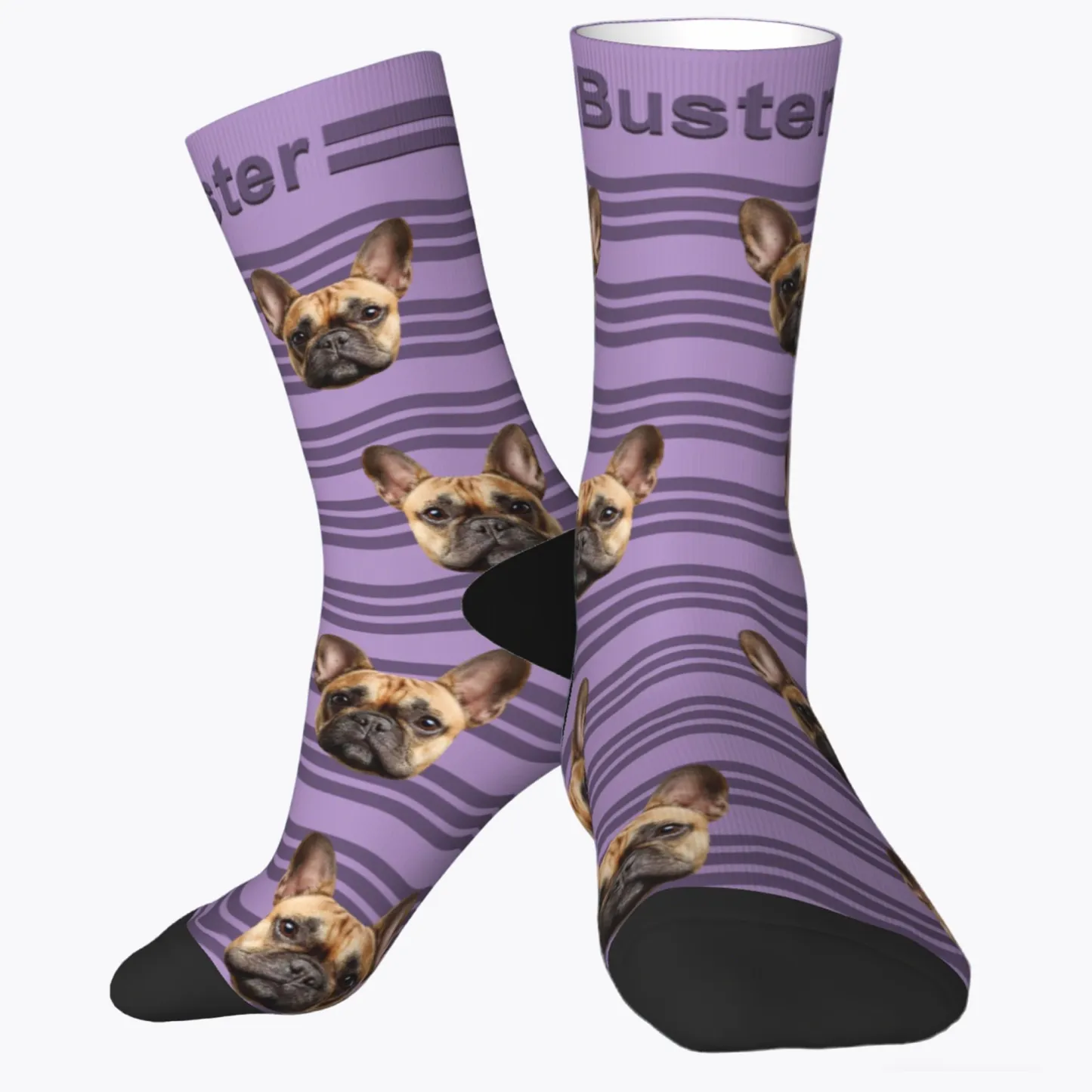 Custom Pet Face Stripe Socks